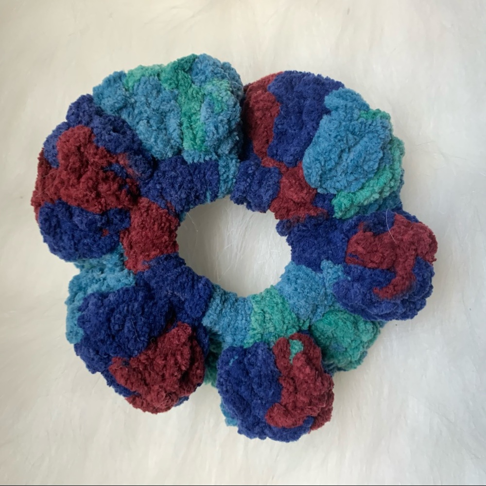 BOGO crocheted chenille velvet hair scrunchie